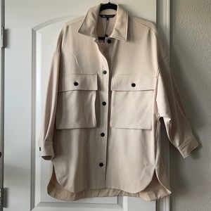 Zara Oversized Beige Shacket